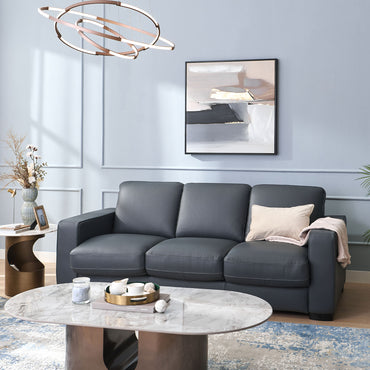 POLO Canapea extensibilă, 3 locuri, piele