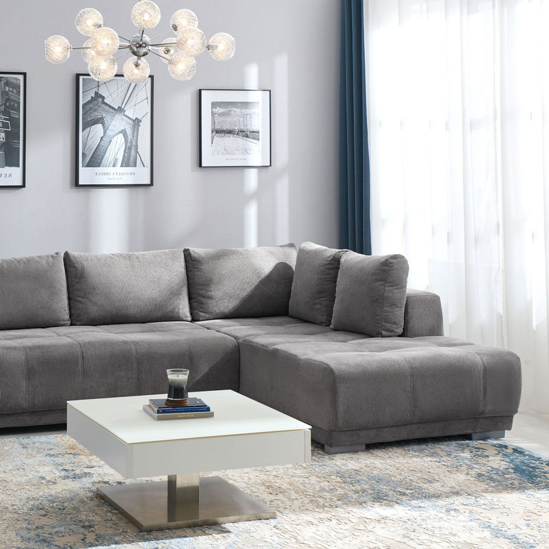 MONZA Ansamblu colțar extensibil stânga/dreapta, stofă