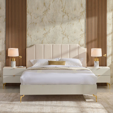 WAVE Pat tapițat,160x200cm, somieră inclusă