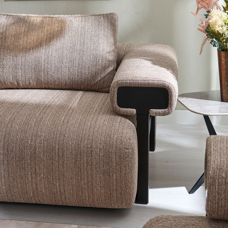 LYMAN Canapea 3 locuri, 3 perne decorative incluse, stofă