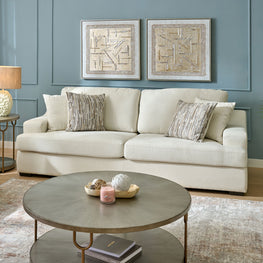 SALFORD Canapea 3 locuri, 4 perne decorative, stofă