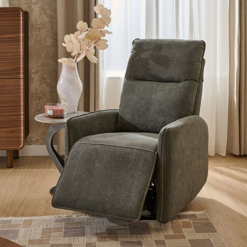 LONOKE Fotoliu, recliner și masaj, stofă