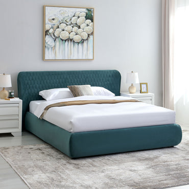 VANESSA Pat tapițat, 160x200cm, somieră rabatabilă și ladă depozitare incluse