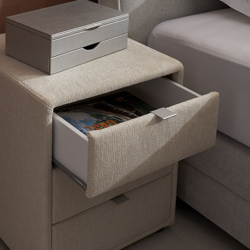 THANI Pat tapițat, 180x200cm, electric, boxspring, spațiu depozitare, saltea, spațiu TV incluse