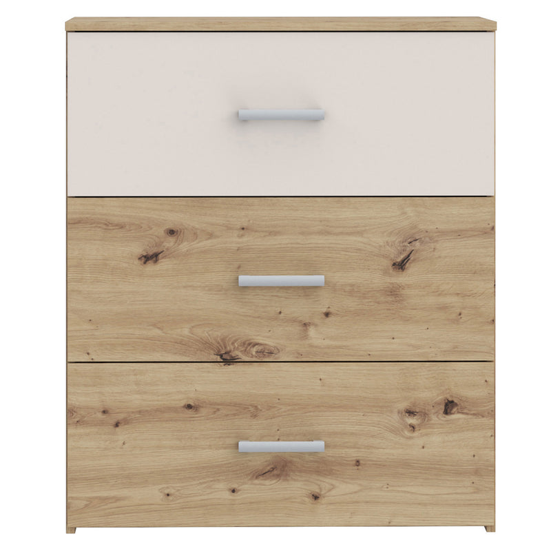 ENES Set mobilier dormitor, dulap, comodă, pat și 2 noptiere