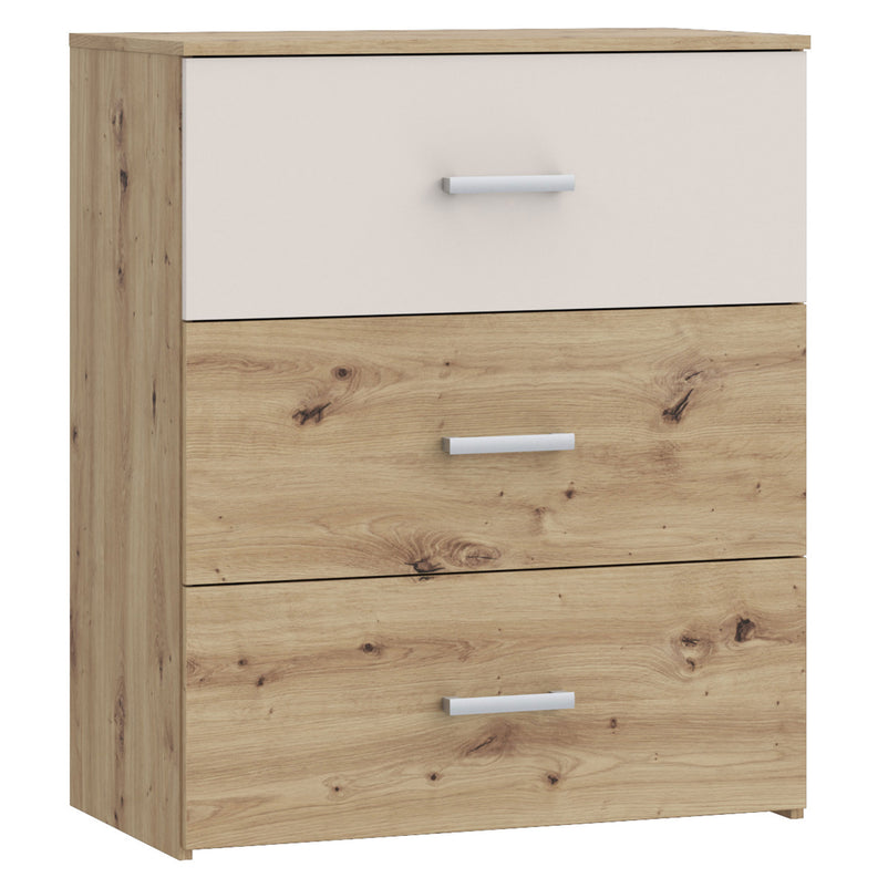 ENES Set mobilier dormitor, dulap, comodă, pat și 2 noptiere