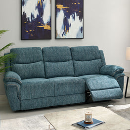 JERSEY Canapea 3 locuri, 2 reclinere manuale, stofă