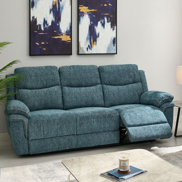 JERSEY Canapea 3 locuri, 2 reclinere manuale, stofă