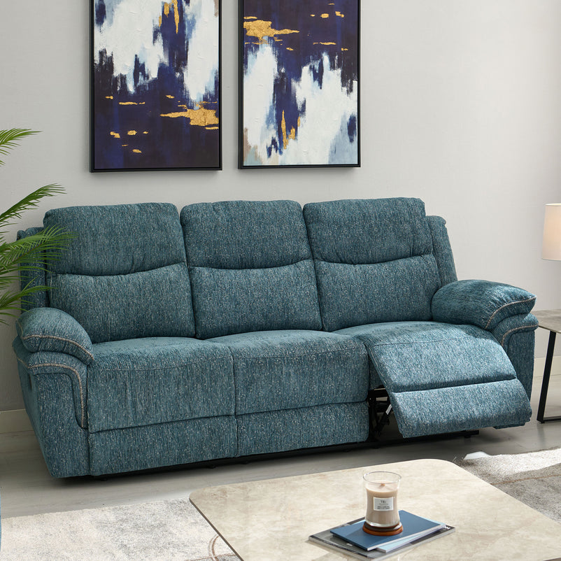 JERSEY Canapea 3 locuri, 2 reclinere manuale, stofă