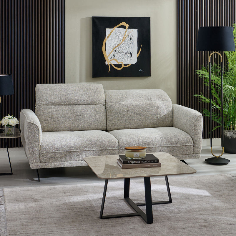 TAMWORTH Canapea 3 locuri, mecanism spătar și tetiere, stofă