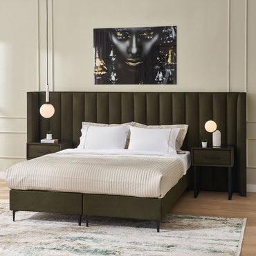 JADE Pat tapițat, 160x200cm, somieră inclusă