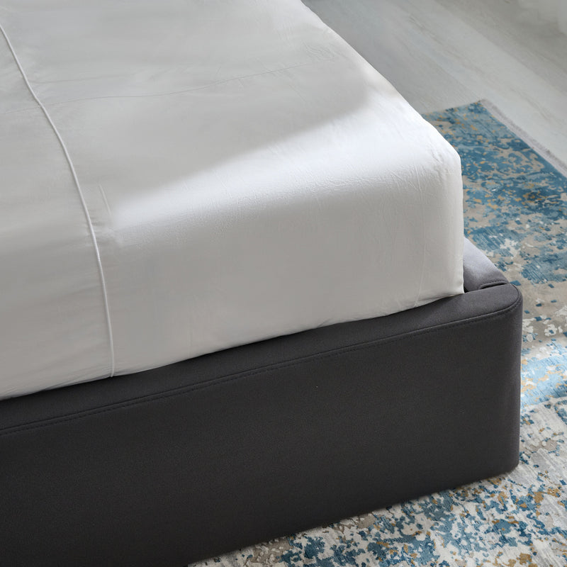 CORTLAND Pat tapițat, 180x200cm, somieră rabatabilă și ladă depozitare incluse