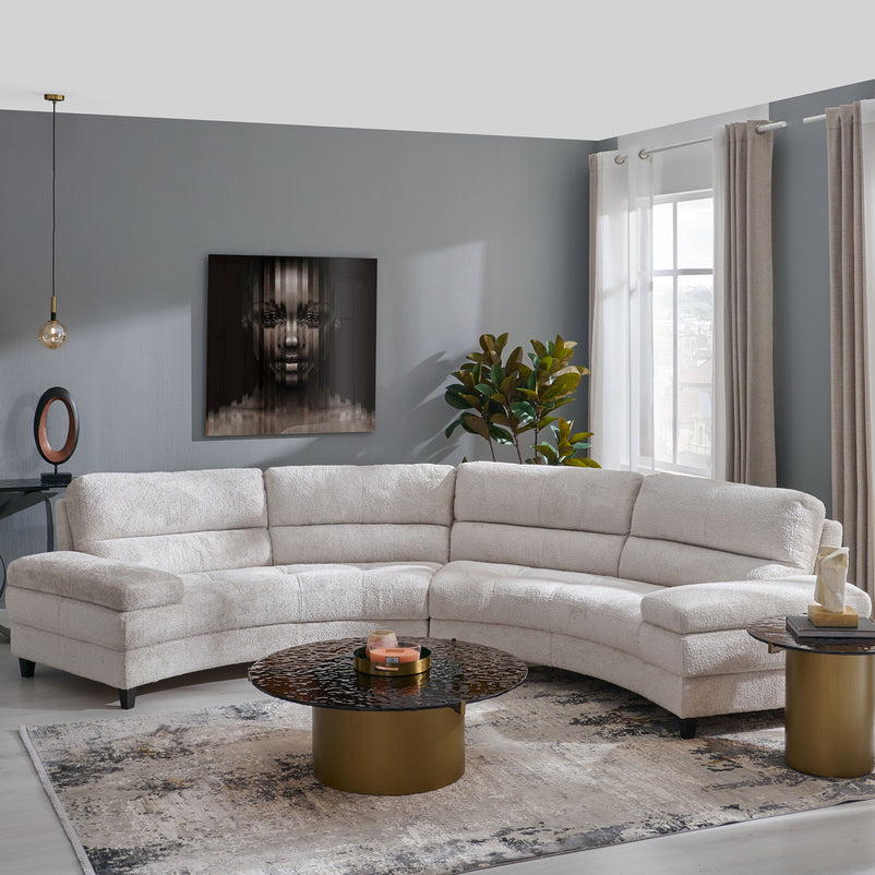 RODO Canapea semicerc cu brațe, stofă