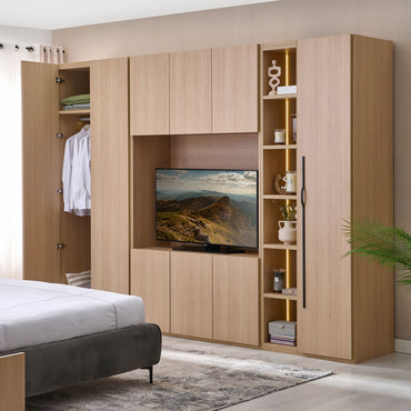 COMPACT Dulap 6 uși cu spațiu TV