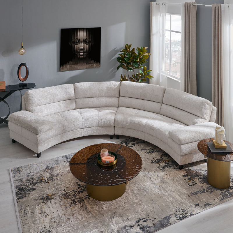 RODO Canapea semicerc cu brațe, stofă