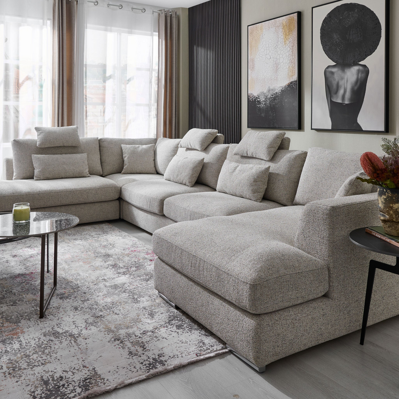 ILLONA Colțar cu șezlong stânga/dreapta, stofă