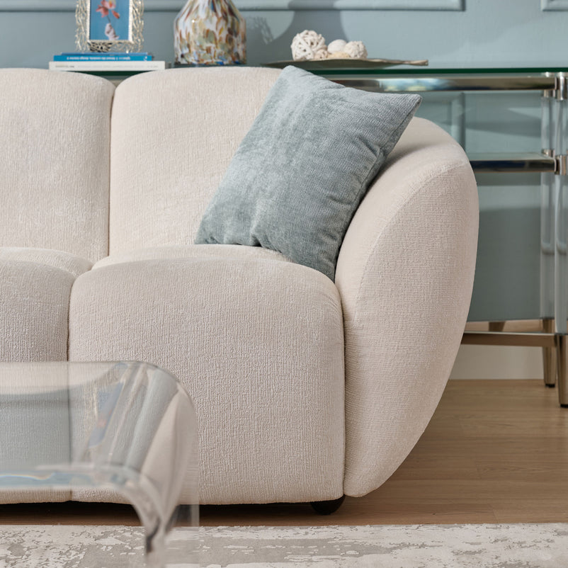 MALOME Canapea 3 locuri, 3 perne decor incluse, stofă