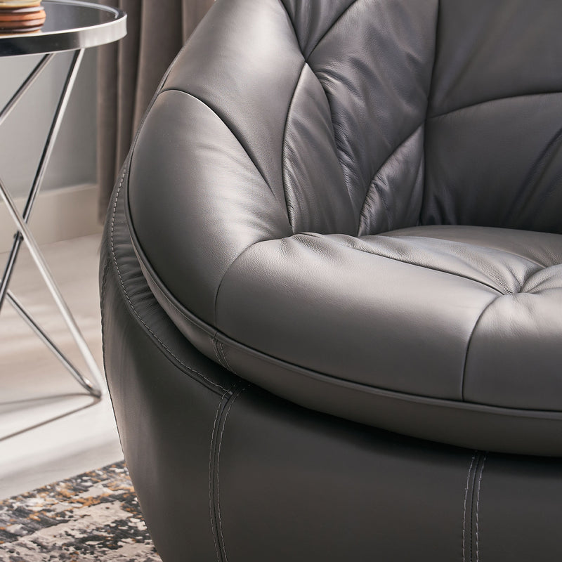 CHICAGO Fotoliu rotativ, piele