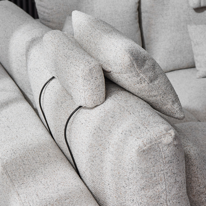 ILLONA Colțar cu șezlong stânga/dreapta, stofă