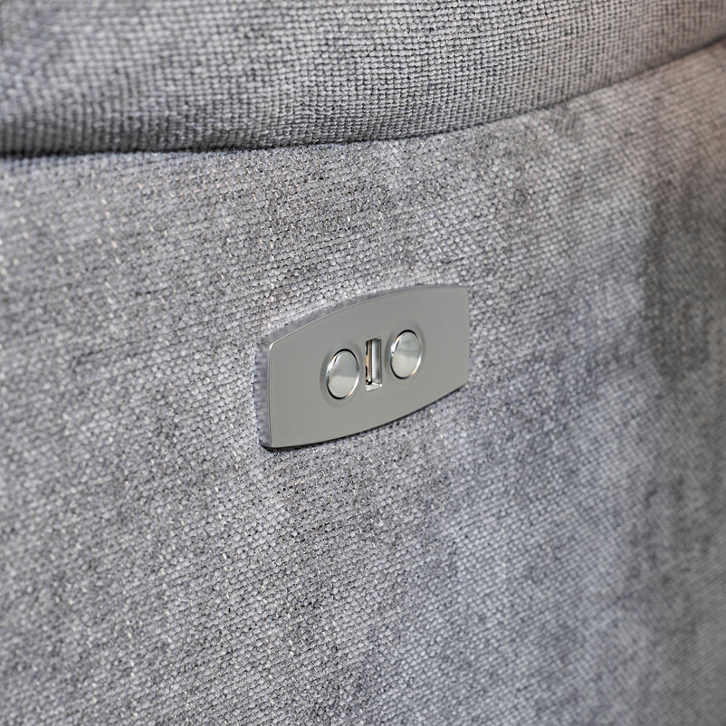 ALMATY Canapea 3 locuri, 2 reclinere electrice, stofă