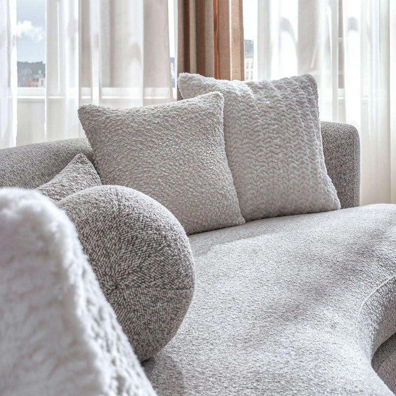 SEDALIA Canapea, 6 perne decor incluse, stofă