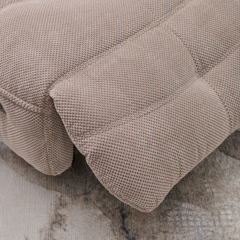 OPTIMUS Fotoliu rotativ, recliner electric, USB, suport telefon, stofă