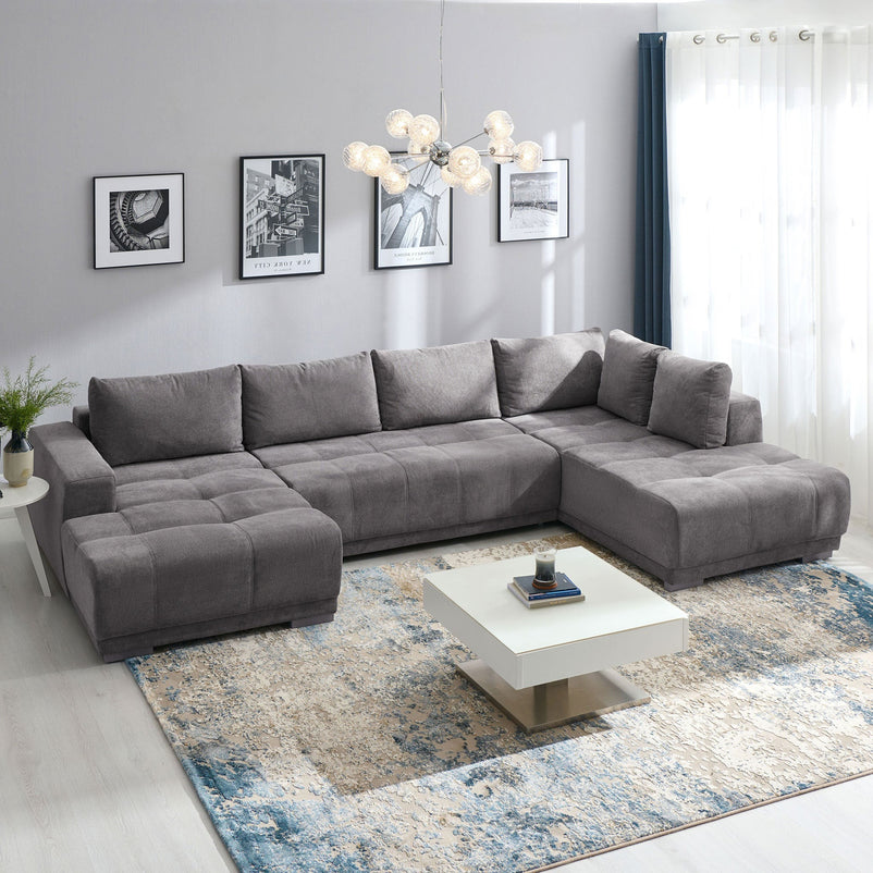 MONZA Ansamblu colțar extensibil stânga/dreapta, stofă