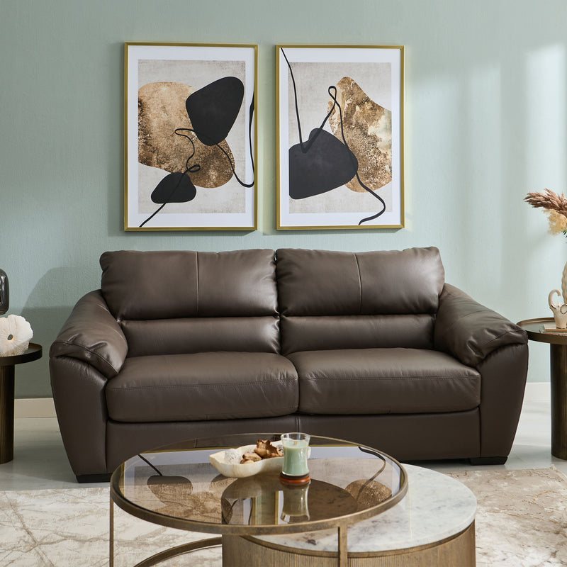 ARKTIKOS Canapea extensibilă, 3 locuri, piele