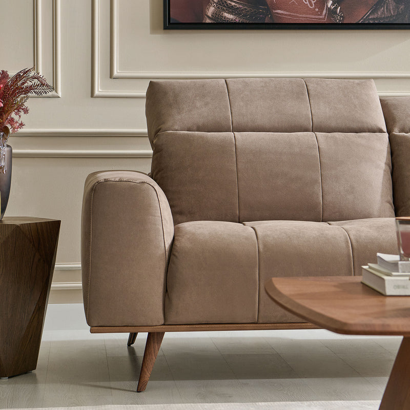 DENTON Canapea 3 locuri, mecanism tetiere, stofă