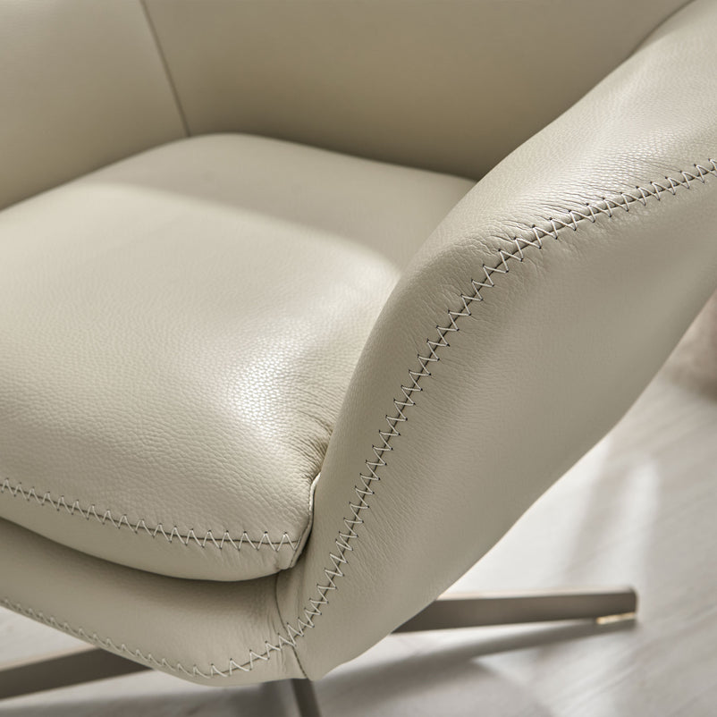 AMBLER Fotoliu rotativ, piele