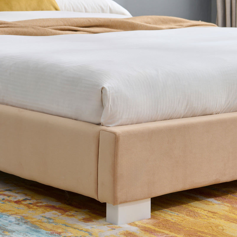 KRONIA Pat tapițat, 160x200cm, somieră inclusă