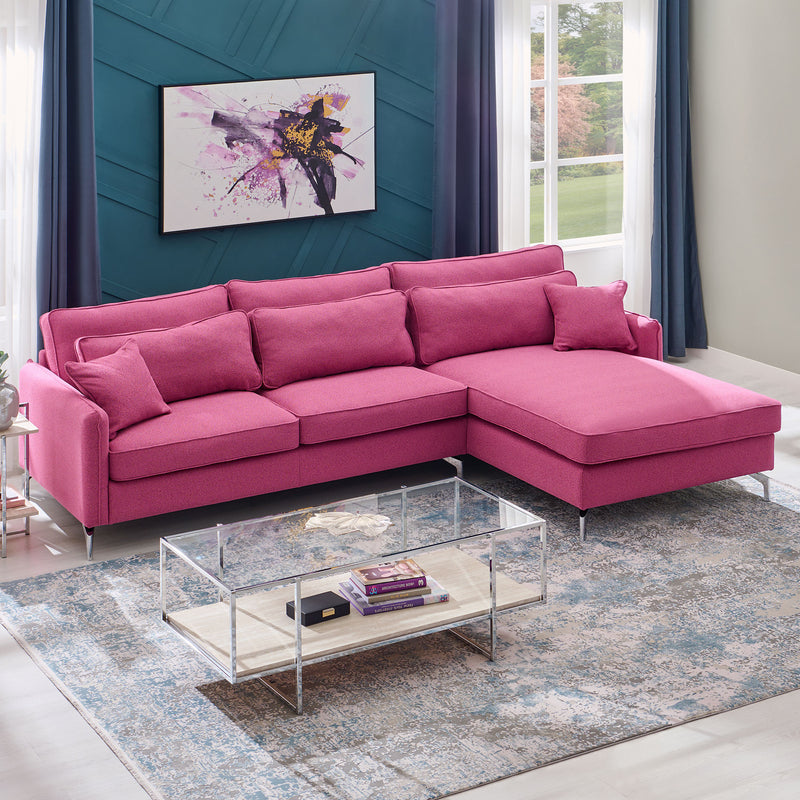 DALINA Colțar cu șezlong stânga/dreapta, stofă