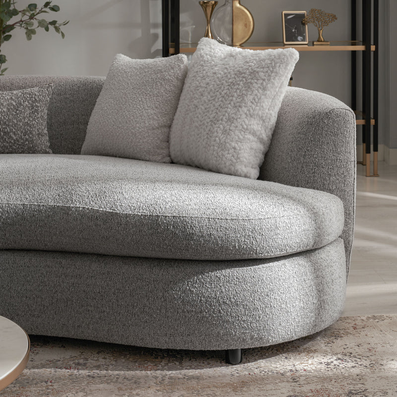 SEDALIA Canapea, 6 perne decor incluse, stofă