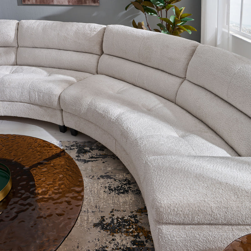 RODO Canapea semicerc cu brațe, stofă