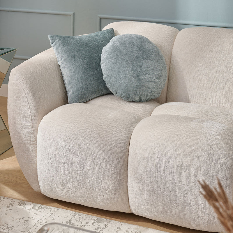 MALOME Canapea 3 locuri, 3 perne decor incluse, stofă