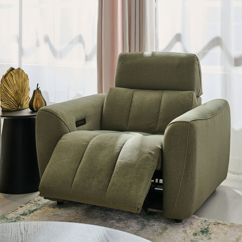 WISNER Fotoliu, recliner electric, mecanism electric tetieră, stofă