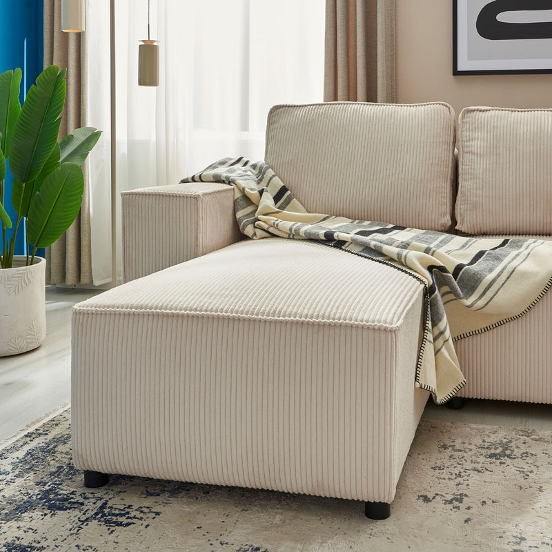 AINE Colțar extensibil, șezlong interschimbabil cu ladă depozitare, stofă