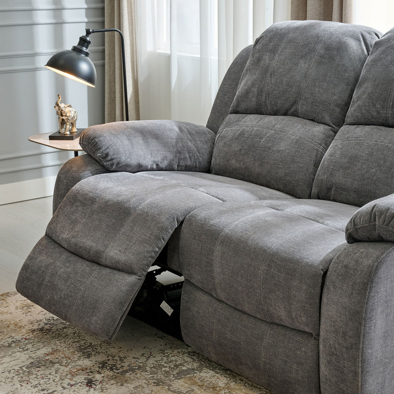 ALMATY Canapea 2 locuri, 2 reclinere electrice, stofă