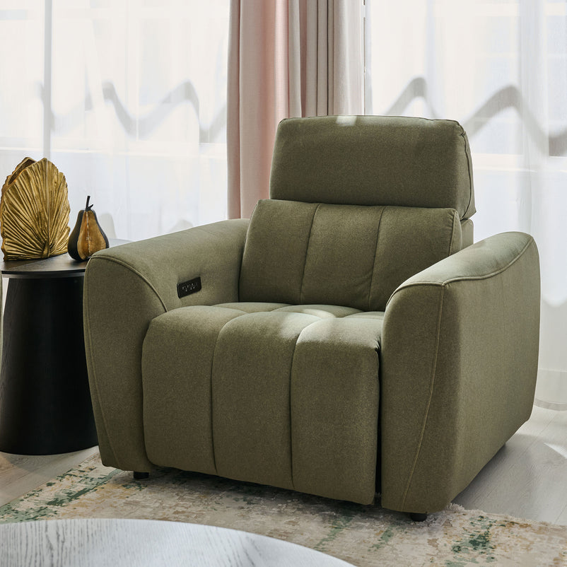 WISNER Fotoliu, recliner electric, mecanism electric tetieră, stofă