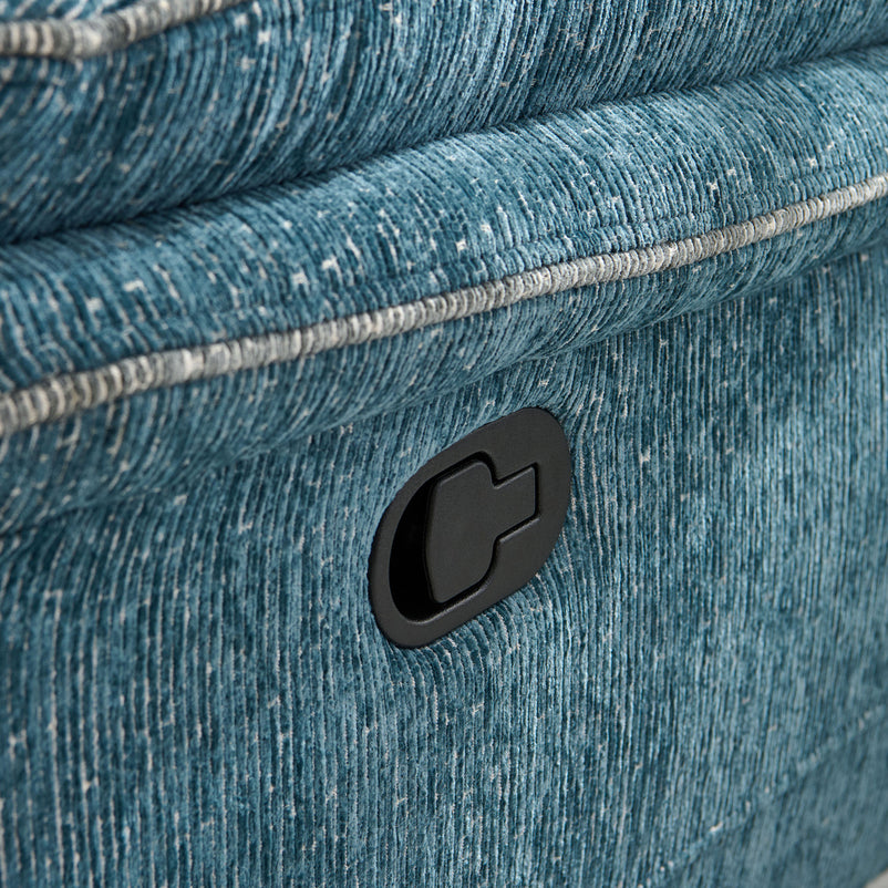 JERSEY Canapea 3 locuri, 2 reclinere manuale, stofă