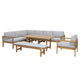 NORDIC Set mobilier terasă/grădină, fotoliu, banchetă, colțar și măsă