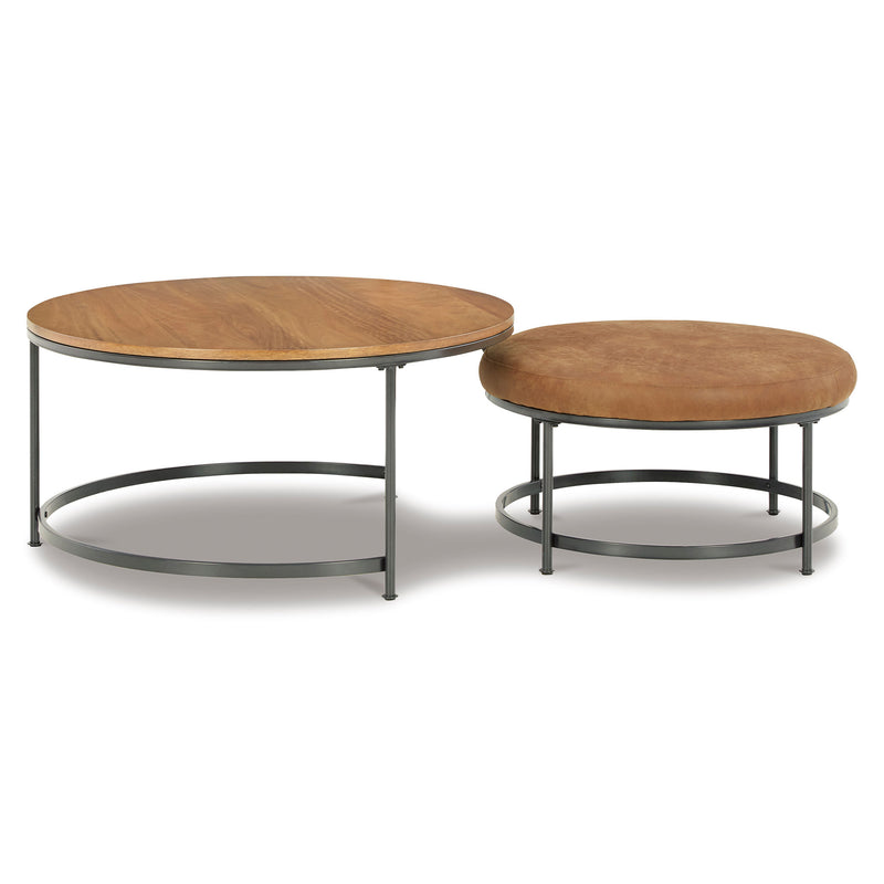 HIDDEN Set mobilier, măsuță de cafea și taburet
