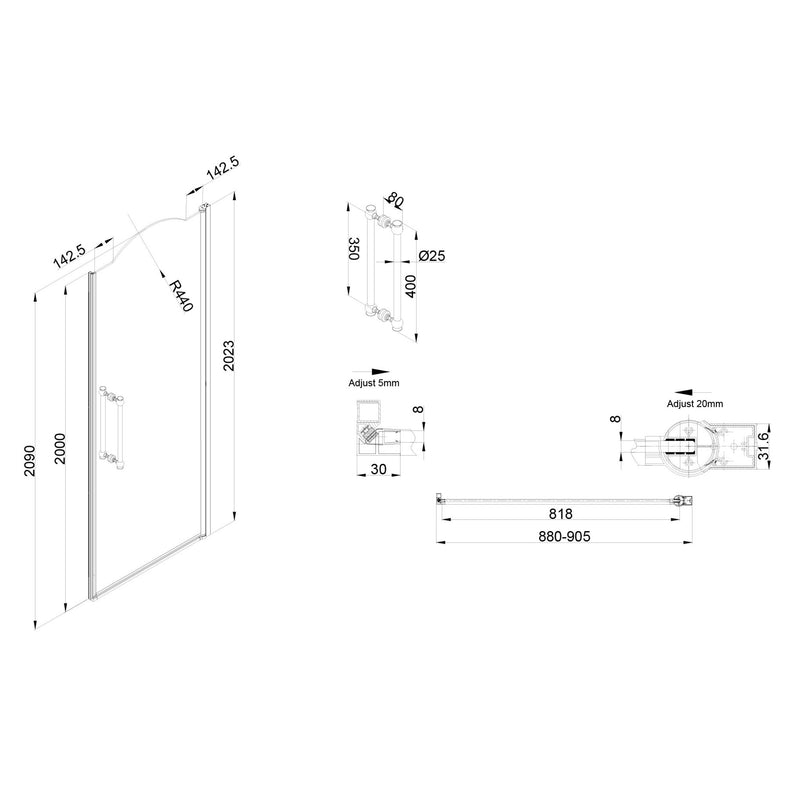MANHATTAN Ușă duș