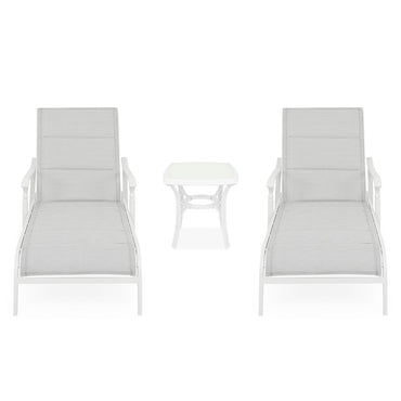 SOPHIA Set mobilier terasă/grădină, 2 șezlonguri și măsuță
