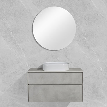 LAMINA Set mobilier baie, mască lavoar, top, oglindă LED și lavoar