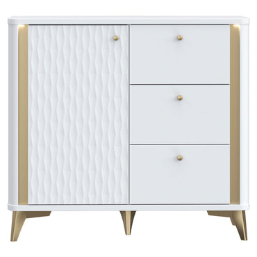 YASEMIN Comodă 1 ușă, 3 sertare