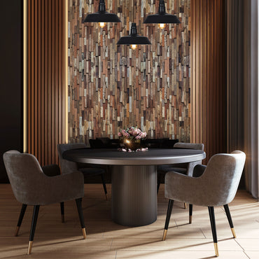 WOOD DECOR Set 10 panouri perete Natural Coral