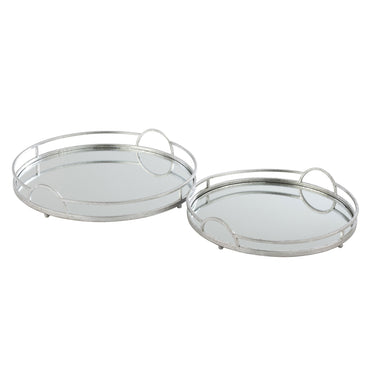 CANOVA Set 2 tăvi, metal, D.40/46cm