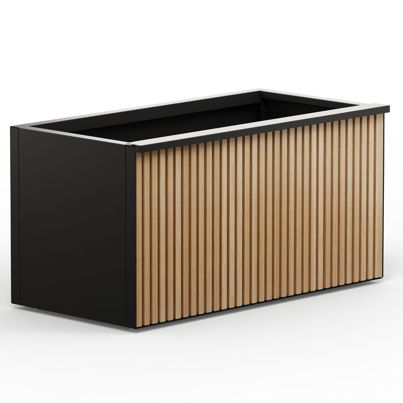 PLANTER METAL/WOOD Bandă LED și transformator jardinieră