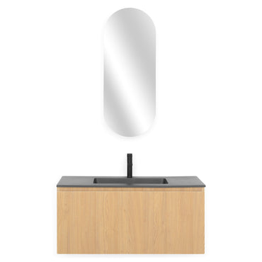 BRUNO Set mobilier baie, mască lavoar, dulap suspendat și lavoar